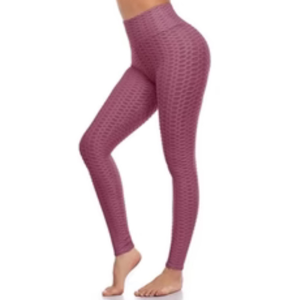 Tik Tok Pink Textured High-Waist Leggings XL